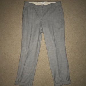 Gray Cropped Dress Pants